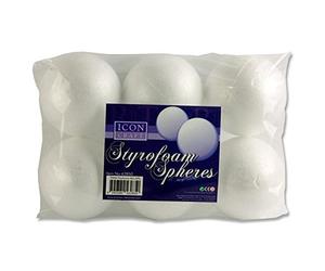 Premier Stationery Icon Craft Styrofoam Sphere. 90mm. Pack of 6
