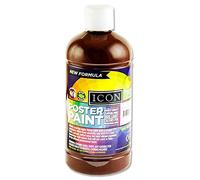 Premier Stationery Icon Poster Paint 500ml - Brown.