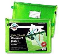 Premier Stationery Premier Depot A4 + Extra Strong Mesh Storage Folder - Grape Juice-P Green