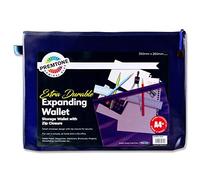 Premier Stationery Premtone (A4+ Size, Admiral Blue), Extra Durable Expanding Mesh Bag, Smart Envelope Design, Waterproof Pouch for School Office Supplies, Zipper Pouch, Travel Bag (H2795544)