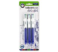 Premier Stationery Pro: Scribe 4-in-1 Ballpoint Pens (Pack of 3)