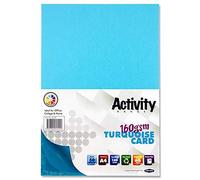 Premier Stationery S4545100 A4 160 gsm Activity Card - Turquoise (Pack of 50 Sheets)