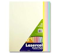 Premier Stationery S4553230 Lasercol A4 80 gsm Paper - Pastel Rainbow (Pack of 100 Sheets)