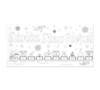 Premier Stationery Santa Stop Here Canvas, White, 150 x 300mm