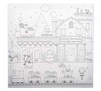 Premier Stationery Santa's Workshop Canvas, White, 300 x 300 mm