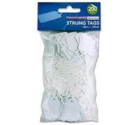 Premier Stationery Strung Tags. 18 x 29mm. White. Pack of 200