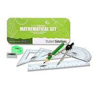 Premier Stationery Student Solutions 9 piece Maths Set. Caterpillar Green.
