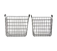 Premier Storage Baskets, Black Wire/Black Handles, Set of 2