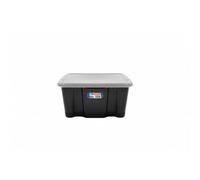 Premier Storage Box And Lid Black/clear (24L)
