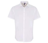 Premier Stretch Fit Cotton Poplin Short Sleeve Shirt for Men