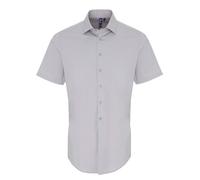 Premier Stretch Fit Cotton Poplin Short Sleeve Shirt for Men