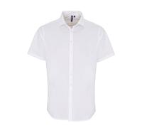Premier Stretch fit cotton poplin short sleeve shirt - Mens, 97% Cotton