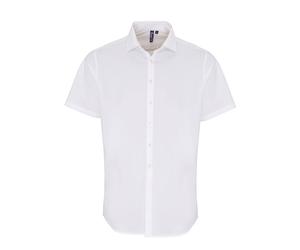 Premier Stretch fit cotton poplin short sleeve shirt - Mens, 97% Cotton