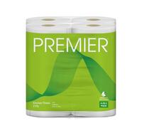 Premier Strong & Hygienic Kitchen Towel Rolls, (4 rolls) 2-Ply, Super Absorbent Tissue Paper Towels for Everyday Cleaning, Kitchen Wipes, Pack of 4 Rolls, Multipurpose Wipes for Home Office