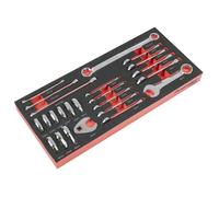 Premier Stubby Combination Trx-Star* & Crowfts Foot Spanner Set With Tool Tray 24Pc