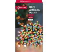 Premier Multi Action Supabrights with Timer 100 LED Multi/Green