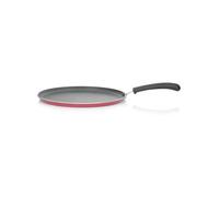 Premier Supreme Non-Stick Chapati Rimmed Tawa Pan, Black/Red, 24 cm
