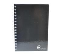 Premier Team A5 Double Wire Bound Hard Back Notebooks 80gsm Ruled Paper 140 Pages Lay Flat Tear Out 10 Pack