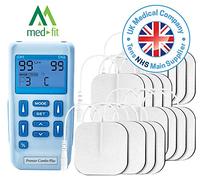 Premier TENS Machine by Med-Fit, Fully Rechargeable Dual Channel Tens and Muscle Stimulator with 30 Pre-Set Programs for TENS Pain Relief, Muscle Strengthening, Massage and Relaxation