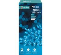 Premier Timelights 200 LEDs Battery Operated Multi Action Timer Function 20m Lit Length - Blue