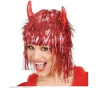 Premier TINSEL DEVIL WIG - 3 COLOURS (Red)