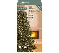 Premier TreeBrights 750 Warm White LED String Lights with Timer - 18.7 m