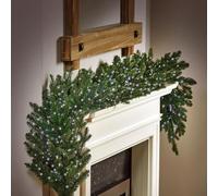 Premier Christmas Garland String Lights White 240 LED 6M Timer