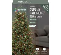 Premier Treebrights Christmas Lights Multi Action LED Timer Fairy String 6ft 7ft