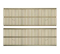 Premier Tuscany, 6ft x 2ft Fence Trellis Panel Wooden Vertical Slatted Screen | Decorative Lattice Privacy Topper Extension for Outdoor Living Space (Wide: 182.8cm x High: 61.5cm)
