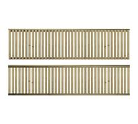 Premier Tuscany 6x1.5ft (W: 6ft x H: 1.5ft) Decorative Capped Vertical Slatted Trellis Pressure-Treated Garden Panel Fence Topper/Wall Art/Pergola/Divider Width 1828mm x Height: 468mm