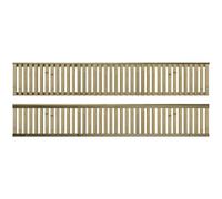 Premier Tuscany 6x1ft (W: 6ft x H: 1ft) Decorative Capped Vertical Slatted Trellis Pressure-Treated Garden Panel Fence Topper/Wall Art/Pergola/Divider Width 1828mm x Height: 316mm