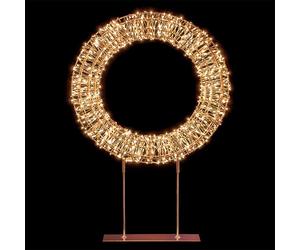Premier Twinkling Rose Gold Table Top Wreath