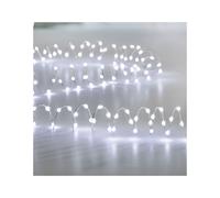 Premier Decorations 200 White LED Compact Ultrabright Silver Wire Battery Operated Lights 3m