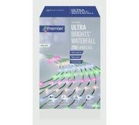Premier UltraBrights Waterfall Lights 200 LEDs Multi Coloured Green Wire