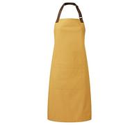 Premier Unisex Adult Annex Oxford Faux Leather Bibbed Full Apron (One Size) (Navy)