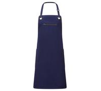 Premier Unisex Adult Barley Sustainable Contrast Stitching Full Apron Navy/camel (One Size)