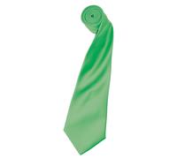 Premier Colours Satin Tie in Green Premier Green One Size