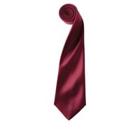 Premier Colours Satin Tie in Burgundy Premier Burgundy One Size