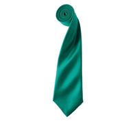 Premier Colours Satin Tie in Emerald Premier Emerald One Size