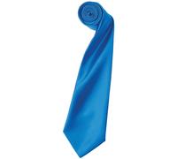 Premier Unisex Adult Colours Satin Tie (Sapphire Blue) - One Size