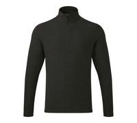 (3XL, Black) Premier Unisex Adult Recyclight Quarter Zip Fleece Top