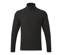 (M, Black) Premier Unisex Adult Recyclight Quarter Zip Fleece Top