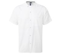 Premier Unisex Adult Recyclight Short-Sleeved Chef Shirt (S) (White)