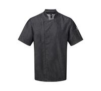 Chefs Zip-Close Short Sleeve Jacket Premier True Black XXL