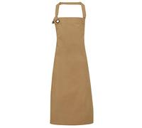 Premier Unisex Calibre Heavy Cotton Canvas Bib Apron (One Size) (Khaki)