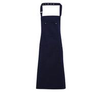 (One Size, Navy) Premier Unisex Chino Cotton Bib Apron