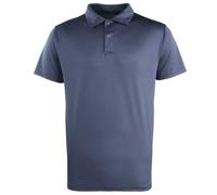 Premier Unisex Coolchecker Studded Plain Polo Shirt (2XL) (Navy)