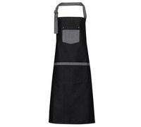 Premier Unisex Domain Contrast Denim Bib Apron
