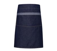 Premier Unisex Domain Contrast Denim Waist Apron (One Size) (Indigo Denim)