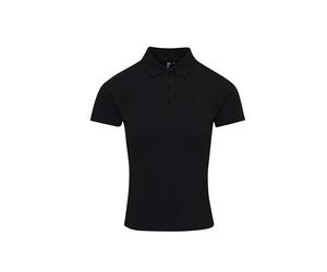Premier Unisex Womens/Ladies Coolchecker Plus Piqu Polo With CoolPlus (Black) - Size 3XL